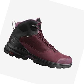 Salomon WoOUTWARD GORE-TEX Túracipő Női Piros | HU 2788SGL